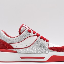 Dolce & Gabbana Portofino Sneakers White Silver Red