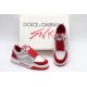 Dolce & Gabbana Portofino Sneakers White Silver Red