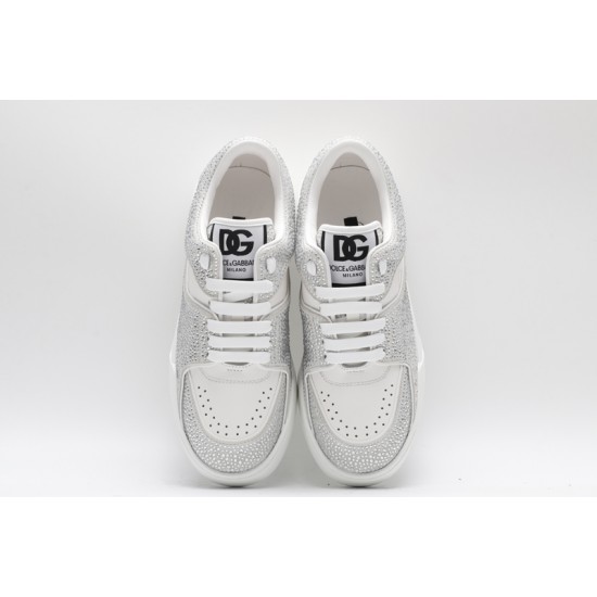 Dolce & Gabbana Portofino Sneakers White Silver