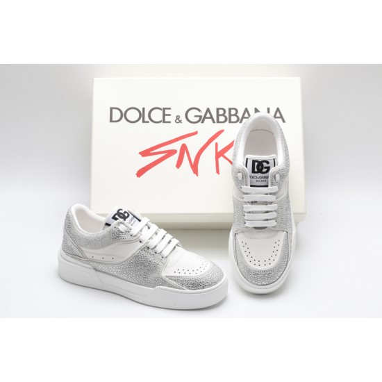 Dolce & Gabbana Portofino Sneakers White Silver