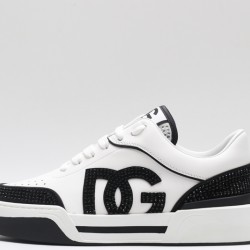 Dolce & Gabbana Sneakers White Black Studded