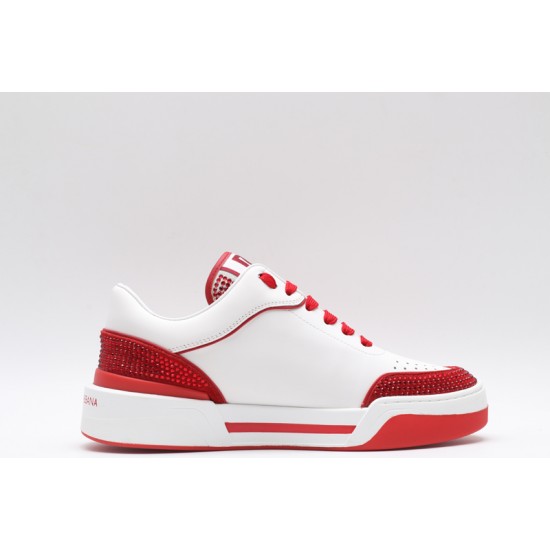 Dolce & Gabbana Sneakers White Red Studded