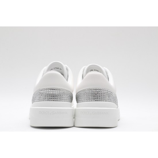 Dolce & Gabbana Sneakers White Silver Studded