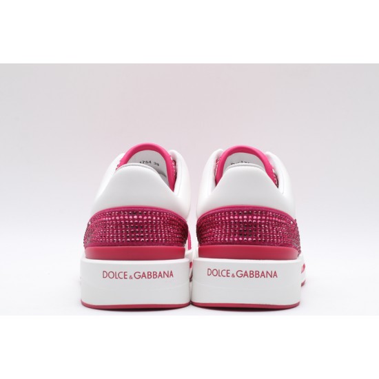 Dolce & Gabbana Sneakers White Pink Studded