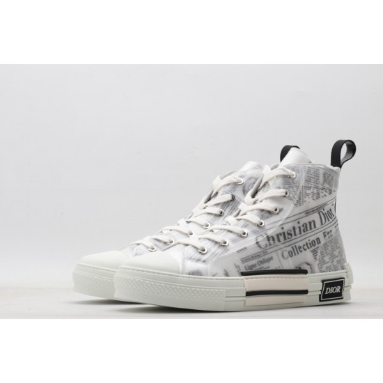 Dior B23 High Top Daniel Asham Newspaper