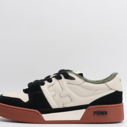 Fendi Match Low Top Suede 'Black Beige' 7E1493AHH2F1FZB