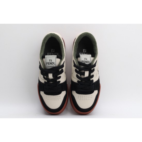 Fendi Match Low Top Suede 'Black Beige' 7E1493AHH2F1FZB