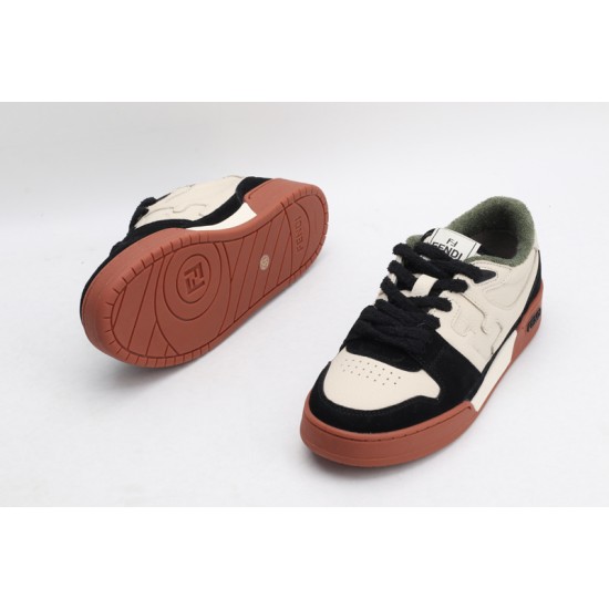 Fendi Match Low Top Suede 'Black Beige' 7E1493AHH2F1FZB