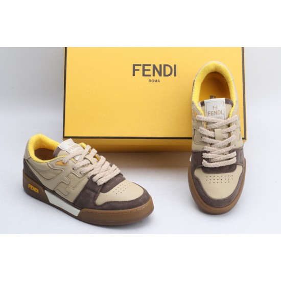 Fendi Match Low Top Suede 'Yellow Beige' 7E1493AHH2F1FHU