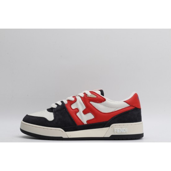 Fendi Match Low Top Suede Navy Red White