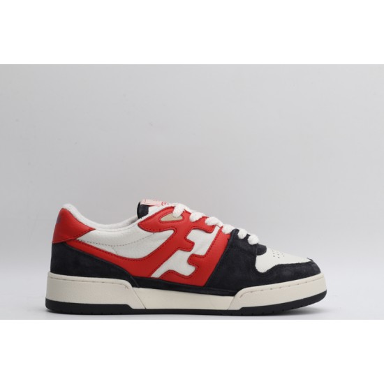 Fendi Match Low Top Suede Navy Red White