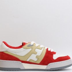 Fendi Match Low Top Suede Red Beige White