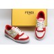 Fendi Match Low Top Suede Red Beige White