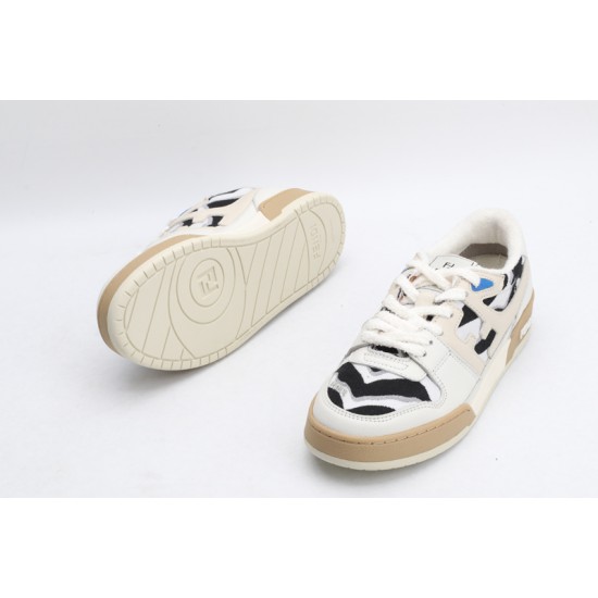 Fendi Match Low Top Suede White Black Gum