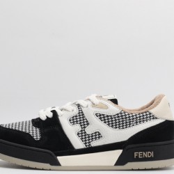 Fendi Match Low Top Suede Black White