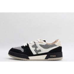 Fendi Match Low Top Suede Black White