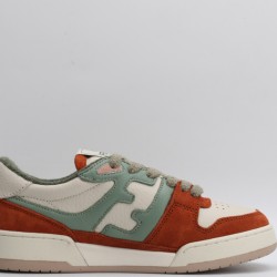 Fendi Match Low Top Suede Beige Mint Orange