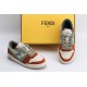 Fendi Match Low Top Suede Beige Mint Orange