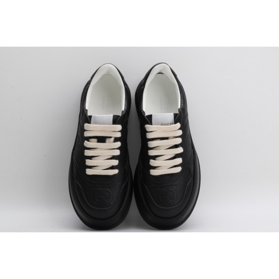 Gucci GG Embossed Sneaker 'Black Leather' 669582-1XL10-1000