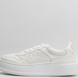 Gucci GG Embossed Sneaker White Leather