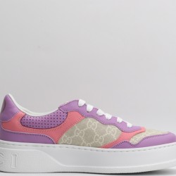 Gucci GG Embossed Sneaker Purple Beige