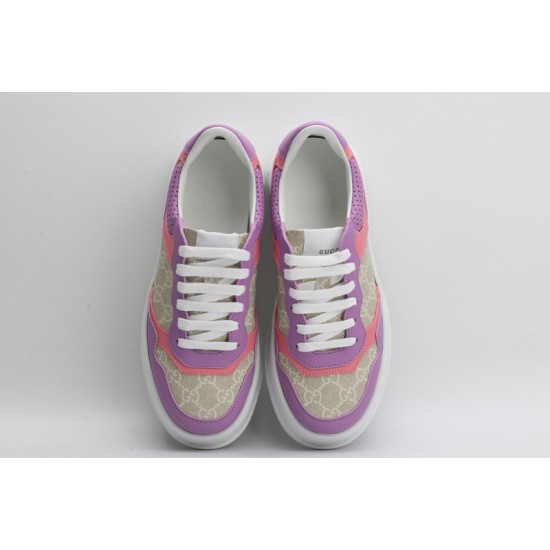 Gucci GG Embossed Sneaker Purple Beige