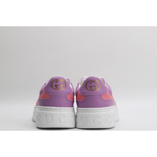 Gucci GG Embossed Sneaker Purple Beige