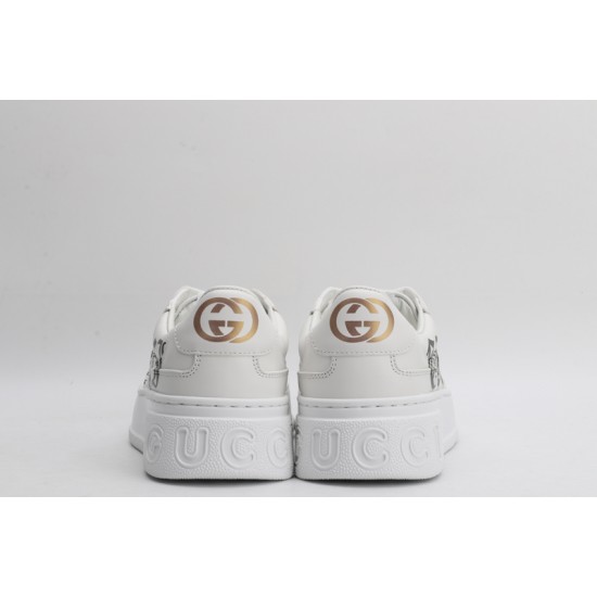 Gucci GG Blooming Love Sneakers 'White Black' 708267-UPG70-9000