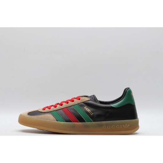 Adidas Gazelle x Gucci Low Cut Sneakers 'Black Green Red' 726488-AAA43-9549