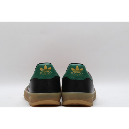 Adidas Gazelle x Gucci Low Cut Sneakers 'Black Green Red' 726488-AAA43-9549