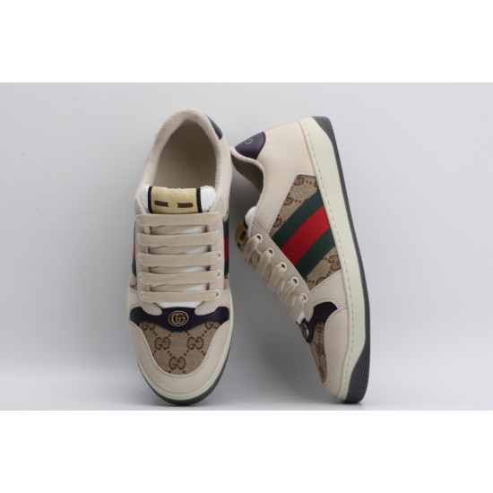 Gucci Screener GG Logo Sneakers 'Beige Brown' 677423-HVKI0-9765