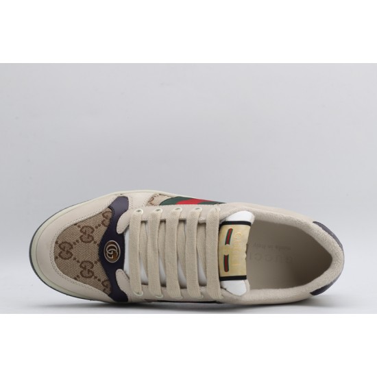 Gucci Screener GG Logo Sneakers 'Beige Brown' 677423-HVKI0-9765