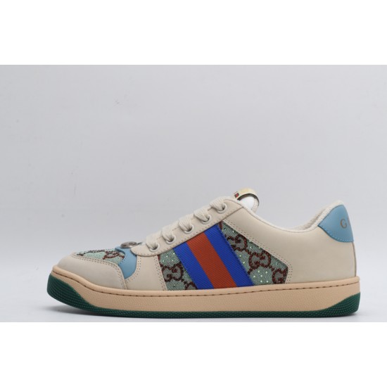 GUCCI Screener GG Logo Sneakers 'Beige Blue' 677423-9SFR0-4983