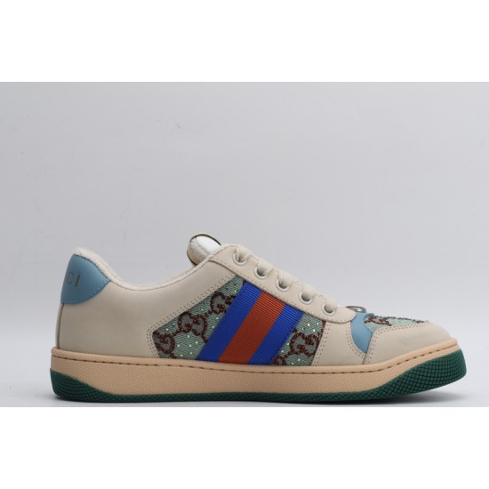 GUCCI Screener GG Logo Sneakers 'Beige Blue' 677423-9SFR0-4983