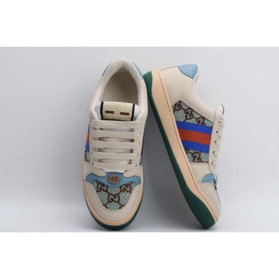 GUCCI Screener GG Logo Sneakers 'Beige Blue' 677423-9SFR0-4983