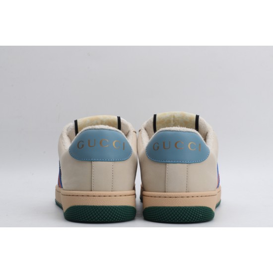 GUCCI Screener GG Logo Sneakers 'Beige Blue' 677423-9SFR0-4983