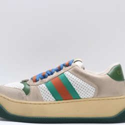 GUCCI Screener GG Leather Sneakers 'Beige Green Red' 756478-0YIA0-9547