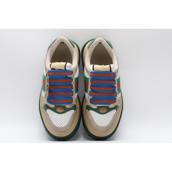 GUCCI Screener GG Leather Sneakers 'Beige Green Red' 756478-0YIA0-9547