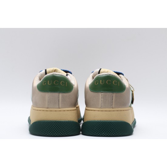 GUCCI Screener GG Leather Sneakers 'Beige Green Red' 756478-0YIA0-9547