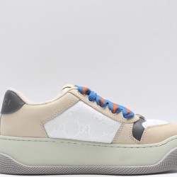 GUCCI Screener GG Leather Sneakers 'White Beige Grey' 750048-FAB39-9083