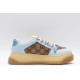 GUCCI Screener GG Leather Sneakers 'Beige Blue Orange' 757700-FAB4C-2562