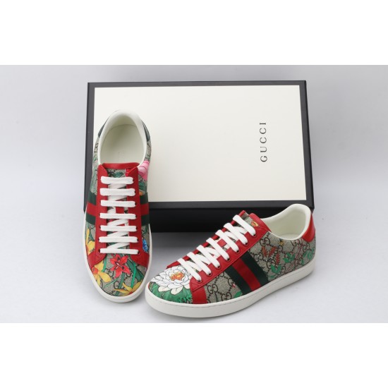 Gucci Ace GG Supreme Low 'Flora Print - Red' 