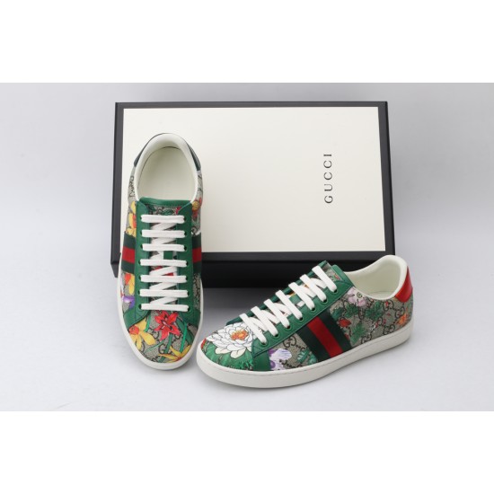 Gucci Ace GG Supreme Low 'Flora Print - Green' 