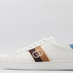 Gucci Ace Interlocking G - White Brown Blue