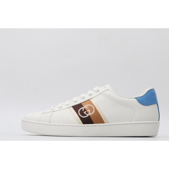 Gucci Ace Interlocking G - White Brown Blue