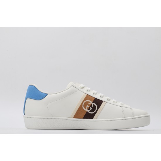 Gucci Ace Interlocking G - White Brown Blue