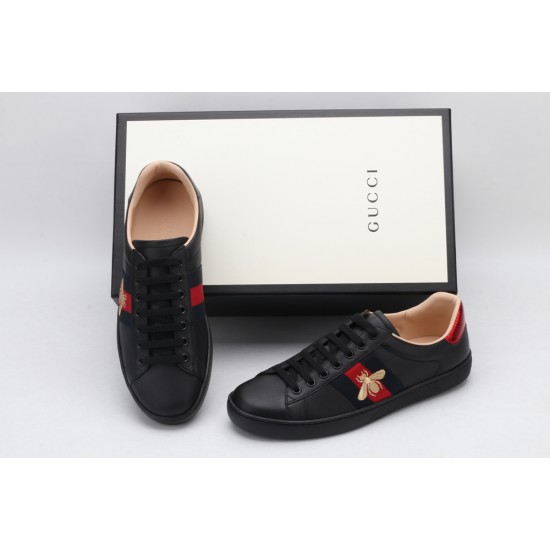 Gucci Ace Low 'Black Bee Embroidered' 