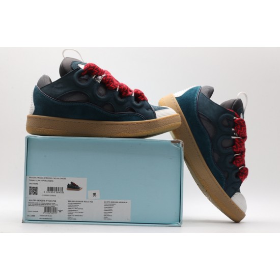 Lanvin Curb Sneaker Taurus Blue Red