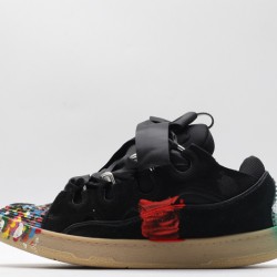 Lanvin Curb Sneaker Black Red Multicolor