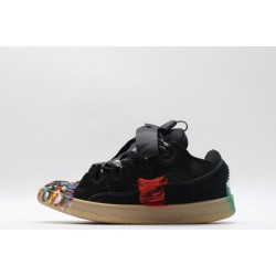 Lanvin Curb Sneaker Black Red Multicolor